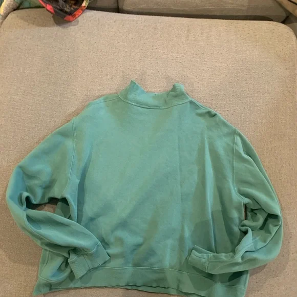 Polo by Ralph Lauren Aqua Quarter-Zip Sweatshirt - Picture 8 of 8